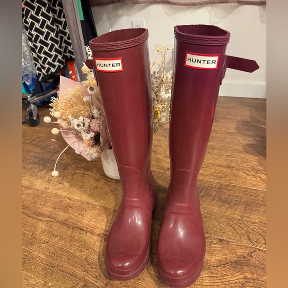 Hunter Shoes - Hunter Purple Tall Boots Size 7